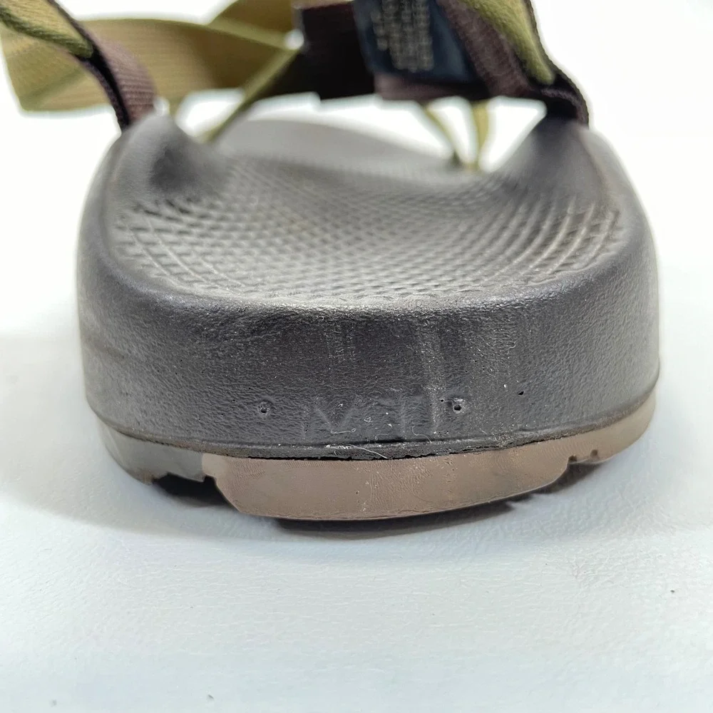Chaco Z/1 Classic Mens 11 Brown Olive Green Vibram Sole Sport Sandals